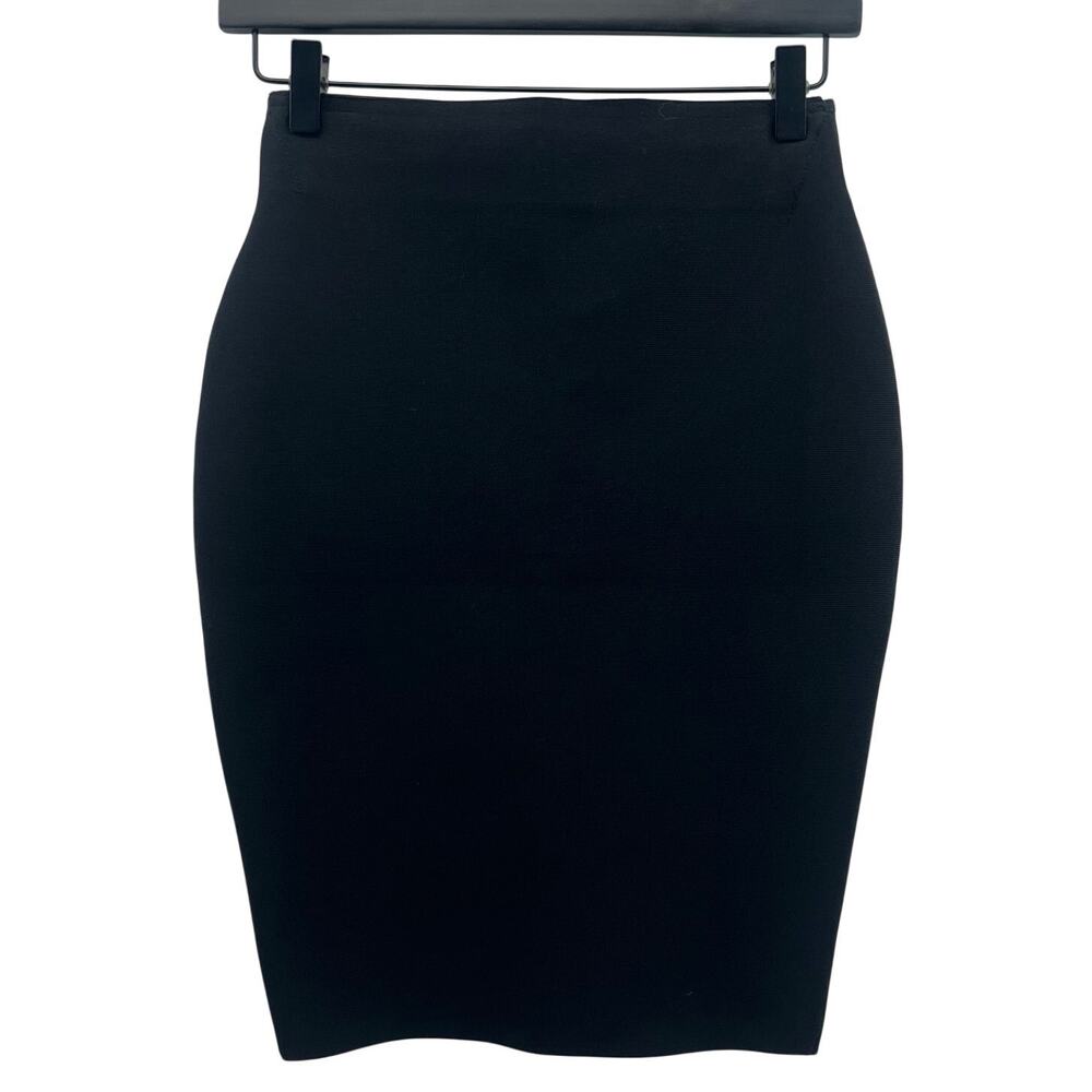 High Waisted Bodycon Pencil Skirt Womens Small Black New